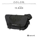 snowpeak Grid Messenger Bag ショルダーバッグ 斜め掛け 大容量 普段使い 使いやすい シンプル レディース メンズ ギフト プレゼント ブラック 100261sb08