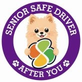 カーサイン 高齢者マーク SENIOR SAFE DRIVER ポメチワ ステッカー シール 直径13cm 肉球 日本製 車