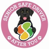 カーサイン 高齢者マーク SENIOR SAFE DRIVER ラブラドール ステッカー シール 直径13cm 肉球 日本製 車