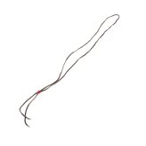 ビーズ 約5mm 100粒 ホワイトハーツ ダークレッド(濃赤色) 鹿革紐 約2mm×1000mm セット 手作りキット パーツ ハンドメイド チェコ産 parts72set
