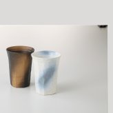 江戸彫ペアー焼酎カップ 陶器 瀬戸焼 やきものの里から、暮らしを贈ります。　ギフト 食器 セット テーブルウェア