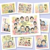 古希のプレゼントに、似顔絵ギフトのサプライズを贈りませんか。ラッピング対応で、贈り物として渡しやすい似顔絵です。 贈り物 似顔絵 古希 プレゼント ギフト 名入れ 手描き 古希 長寿 傘寿 記念 大人数 おばあちゃん おじいちゃん 祖父母 修正無料 名入れ 下書き確認 そっくり 一生もの サプライズ かわいい 古希 一生もの 70歳 長寿祝い ウェディングギフト 感動 白寿祝い 卒寿祝い