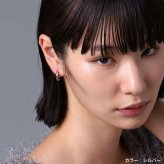 ライオンハート ツイスト テクスチャー フープピアス サージカルステンレス シルバー ライトブラック 黒 金属アレルギー対応 片耳用 1点売り メンズ ブランド