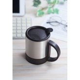 【直送】ハイテク フタ付ステンレスマグ [26-0212-050] HM-09 マグカップ 蓋付き コップ 保温 保冷 真空二重構造 割れない 軽量 キャンプ アウトドア レジャー おしゃれ ギフト プレゼント お祝い 内祝い
