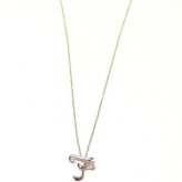イニシャル ネックレス K18 ゴールド ダイヤモンド 0.01ct 一粒 ダイヤネックレス ペンダント レディース アクセサリー 18金 華奢 シンプル プレゼント ギフト