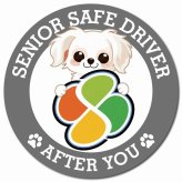 カーサイン 高齢者マーク SENIOR SAFE DRIVER チワマル マグネット 強力 直径13cm 肉球 日本製 車 ステッカー