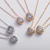 ネックレス レディース ダイヤモンド 0.15ct K18WG 18金 ホワイトゴールド フクリン留め 一粒ダイヤ ペンダント シンプル 華奢 普段使い プレゼント ギフト 記念日 誕生日