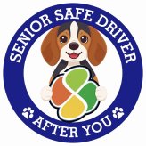 カーサイン 高齢者マーク SENIOR SAFE DRIVER ビーグル ステッカー シール 直径13cm 肉球 日本製 車