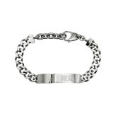 DIESEL ディーゼル DX0966040 メンズ ブレスレット アクセサリー シルバー ロゴプレート プレゼント【海外正規品】送料無料