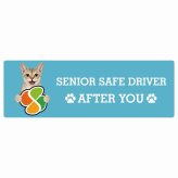 カーサイン 高齢者マーク SENIOR SAFE DRIVER シンガプーラ ステッカー シール 長方形 20x6.7cm 肉球 日本製 車