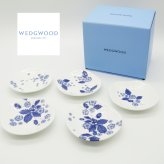 ウェッジウッド　ストロベリー ブルーム インディゴ ソイディッシュ 5枚セット　ブランドBOX付き【結婚祝】【出産祝】【退職祝】【引越祝】【還暦祝】【記念品】