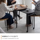 幅75～116cm 伸縮スライド式ダイニングテーブル丸型 天板 リビング コンパクト スライド ダイニング チェア 広 さシンプルワンルーム インテリア ナチュラル 木製 水平デザイ ンシンプル 畳む 構造 丸い 応援 新生活