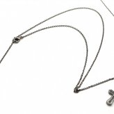 【送料無料】ペアネックレス ステンレス アクセサリー ロザリオ ペンダント クロス 十字架 ジルコニア Rosary ブラック ローズゴールド メンズ レディース
