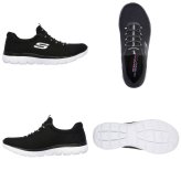 スケッチャーズ レディース スリッポン スニーカー 靴 サミッツ SKECHERS Summits 12980 軽量 ノーマル幅 ひもゴム メモリーフォームインソール