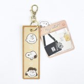 スヌーピー 織りキーホルダー ベージュ フレンズ Myselect SNOOPY