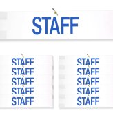 【送料無料】腕章 スタッフ ブルー 10枚セット 日本製 マジックテープ 安全ピン付き イベント 学校 STAFF