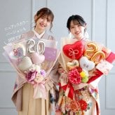 リニューアル★成人式 花束 バルーン 成人の日 20歳 バルーン ブーケ お祝い 誕生日 女性　女子 おしゃれ SNS映え 2027 バルーンアレンジ 赤系 着物に合う 大きめ 電報  成人式前撮り ハーフ成人式 誕生日 名入れ 送料無料 成人式用花束バルーン
