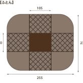 ダイニングこたつセット イス2脚付き 長方形 [こたつ本体＋布団＋イス2脚]105cm×80cm ダイニングこたつセット ダイニングこたつテーブル ダイニングチェア 2脚 リバーシブルこたつ布団 フルセット　送料無料