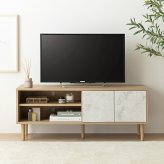 テレビ台 テレビボード TV台 ローボード 収納 可動棚 扉付き コンパクト スリム 省スペース 配線穴 コード穴 木目 ストーン リビング ディスプレイ 脚付き TV 幅110 ノイズレス AV機器 ルーター 32型 インチ 新生活