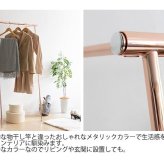 ラック メタリック室内物干し 2色対応 H150cm メッキ ハンガー コート掛け コートハンガー ハンガーパイプ 収納 物干し 洗濯干し衣類収納 幅75.5cm グリーン スチール 立て掛け型 スリム 省スペース 頑丈 組立品 新生活