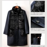 ミンク ＆ カシミヤ 混 ウール コート 一枚仕立て/Aライン/レディース 毛皮 ミンクコート ファーコート カシミヤコート アウター 秋 冬 30代 40代 50代 ギフト プレゼント 7F (01000588r)