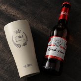 【名入れ ビール 】バドワイザー＆サーモスセット タンブラー 真空断熱 マグカップ 名入れ 名前入り オリジナル ギフト 彫刻 プレゼント ビール ハイボールカップ