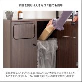 ゴミ箱 ダストボックス おしゃれ 45リットル 北欧 分別 縦型 45l スリム キッチン リビング 袋 見えない ごみ箱 2分別 プッシュ式 大容量 木製 角型 木目調 キッチンペール シンプル モダン ナチュラル ブラウン ホワイト 白 寝室 隙間