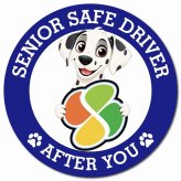 カーサイン 高齢者マーク SENIOR SAFE DRIVER ダルメシアン マグネット 強力 直径13cm 肉球 日本製 車 ステッカー