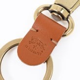 【名入れ無料】 イルビゾンテ IL BISONTE キーリング キーホルダー C0551 P 145 CARAMEL キャラメル ヤキヌメ SKH016PG0020CA101 レザー 本革 バレンタイン 送別会 誕生日 結婚祝い 結婚式 名入れ 息子 娘 キーホルダー 高級 父の日 母の日 ホワイトデー