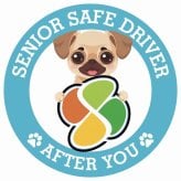 カーサイン 高齢者マーク SENIOR SAFE DRIVER チワパグ ステッカー シール 直径13cm 肉球 日本製 車