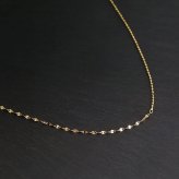 チェーン レディース K18 18金 ゴールド ネックレス 最大45cm ファンタジア ティアスカット 地金[ララクリスティー]