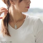 ハワイアンジュエリー ネックレス シルバー ペアネックレス 2本セット 刻印 無料 誕生石入れ可 スクエア スクロール 定番プレート シルバー925 大人 友達 長さ選べる カップル 夫婦 プレゼント ハロウィン 【品番：CG-SP2622P】