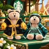 スターバックス ベアリスタ ぬいぐるみ タイ限定 海外限定 正規品 スタバ ベア くま 人形 インテリア コレクション プレゼント 贈り物 記念日 誕生日