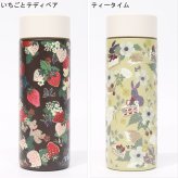 トモコハヤシ 携帯用 ステンレスボトル 300ml 送料無料 水筒 保温 保冷 真空二重構造 軽量 直飲み かわいい ねこ 花柄 テディベア いちご くま オフィス 学校