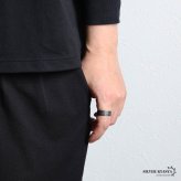ステンレス ルーン文字 アンティークリング メンズリング つや消し ブラック 指輪 マット 平打ち プチプラ 高見え かっこいい 渋い ケルト 男性 金属アレルギー対応