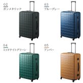 【PROTECA】00144 チェッカーフレーム スーツケース 98L 日本製 プロテカ ガンメタリック 使いやすい 旅行 出張 ユニセックス 7-9泊