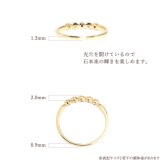 セミ オーダーメイド リング 指輪 誕生石 1.5mm 5石 Ties K10 K18 10K 18K 10金 18金 プラチナ 女性 レディース 誕生日 記念日 プレゼント ギフト 誕生日プレゼント ファミリーリング 刻印 名入れ 20代 30代 40代 妻 彼女 天然石 ダイヤモンド ミルグレイン ゴールド ピンクゴールド イエローゴールド 選べる アクセサリー アレルギー対応 金属アレルギー