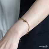ステンレス きらきら 可愛い クロスブレスレット チェーンブレスレット お洒落 華奢 細身 ゴールド 18KGP シルバー ロールチェーン 十字架 ストーン シンプル ワンポイント レディース 女性 金属アレルギー対応
