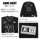 STARTER スターター ゲームシャツ メンズ レディース sbm-6260 長袖 Vネック ジャージ  ワッペン ロゴ 刺繍  オーバーサイズ ゆったり ストリート ヒップホップ ダンス M L XL 2026FW Karlas