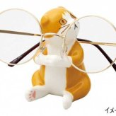 メガネスタンド 猫 雑貨 スコティッシュフォールド メガネ置き めがねスタンド おしゃれ インテリア 磁器製 眼鏡ホルダー 卓上収納 デスク周り ギフト プレゼント セトクラフト