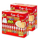 2箱セット CIAO ちゅ?る まぐろ とりささみ バラエティ 160本 80本入×2箱 いなば 猫 おやつ 水分補給 キャットフード チャオちゅーる 大容量 まとめ買い ストック 小分け 食べきり 14g 5種 フレーバー アソート 160本入り 緑茶エキス配合 いなばペットフード