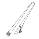 スワロフスキー SWAROVSKI ネックレス Una ラウンドカット ダンシングクリスタル 5279425 ウナ ペンダント アクセサリー シルバー+ブルークリスタル 海外正規品