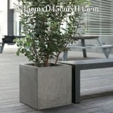 植木鉢 おしゃれ 大型 幅45cm 高さ45cm 鉢カバー KONTON コントン コンカー キューブ 四角 正方形 スクエア ファイバーセメント セメント 屋外 ガーデン 高級 北欧 モダン ナチュラル 観葉植物用 シンボルツリー サボテン 多肉植物 特大 玄関 プランター グレー