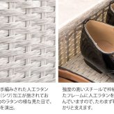 収納家具 ラック あす楽 ラタンシューズカート シューズワゴン シューズ 玄関収納 棚 収納 靴箱 下駄箱 パンプス キャスター おしゃれ 可愛い ホワイト ダークブラウン