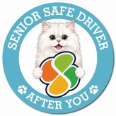 カーサイン 高齢者マーク SENIOR SAFE DRIVER ペルシャ マグネット 強力 直径13cm 肉球 日本製 車 ステッカー