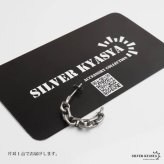 シルバー925 チェーンピアス アンティークピアス アズキ フープ シルバー スタッド 大きめ カーブ 片耳1点 メンズ 男性 金属アレルギー対応 イヤリング
