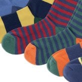 ポロラルフローレン：LITCHFIELD BEAR ソックス 6PK (アソート)[ソックス/ 男性下着/ メンズインナー/人気ブランド/おすすめギフト/誕生日プレゼント/メンズファッション]