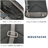 【MOUSTACHE】yvq5998 ボディバッグ 斜め掛け 鞄 カバン かばん 普段使い 使いやすい シンプル おしゃれ 軽量 メンズ プレゼント ギフト 父の日 ブラック
