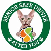カーサイン 高齢者マーク SENIOR SAFE DRIVER ドンスコイ ステッカー シール 直径13cm 肉球 日本製 車
