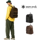snowpeak Recycled Cordura Backpack リュック 大容量 リュックサック 通勤 通学 普段使い シンプル レディース メンズ ギフト プレゼント ブラック bb26su001
